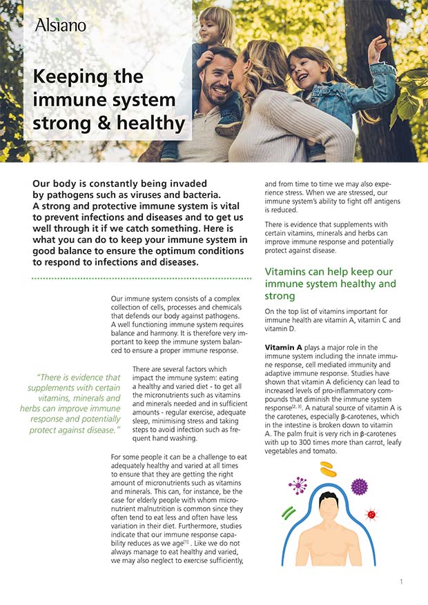 Immune system Alsiano nutrient guide